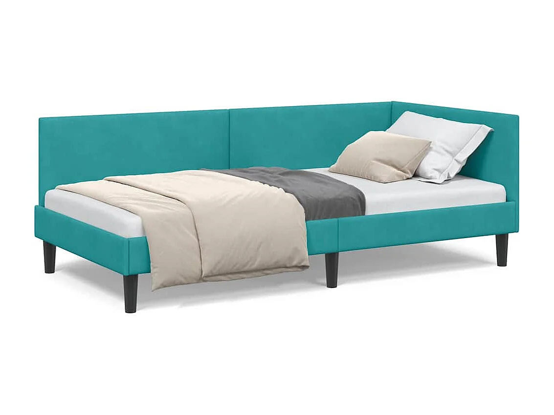 Cadre de lit d'angle Autre Turquoise 90 x 200 cm