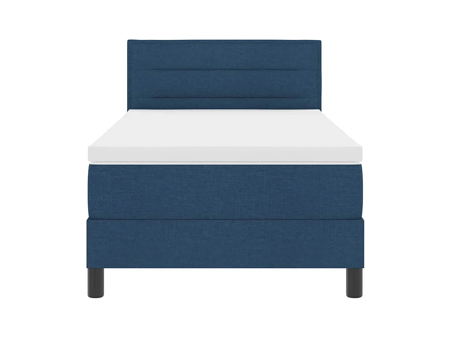 Cadre de lit avec matelas avec matelas Bleu 100 x 200 cm tissu