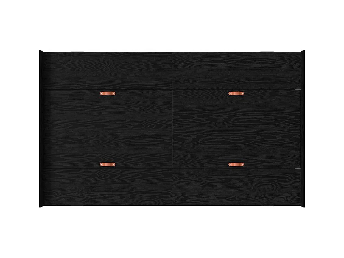 Cadre de lit avec rangement avec tiroir Chêne noir 120 x 190 cm