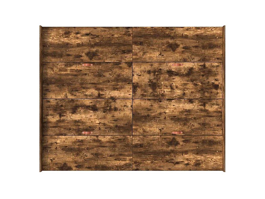 Cadre de lit avec rangement avec tiroir Chêne fumé 150 x 200 cm