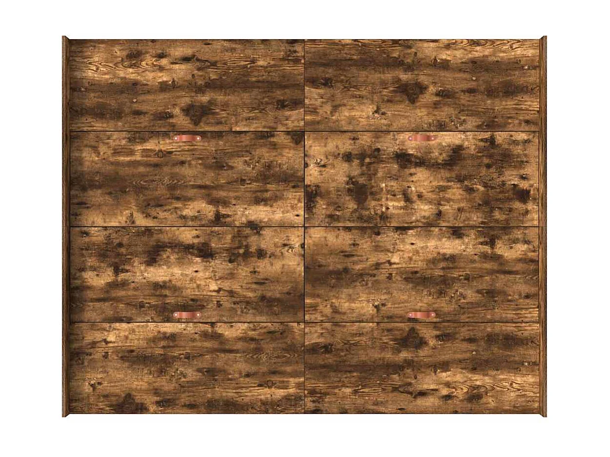 Cadre de lit avec rangement avec tiroir Chêne fumé 150 x 200 cm