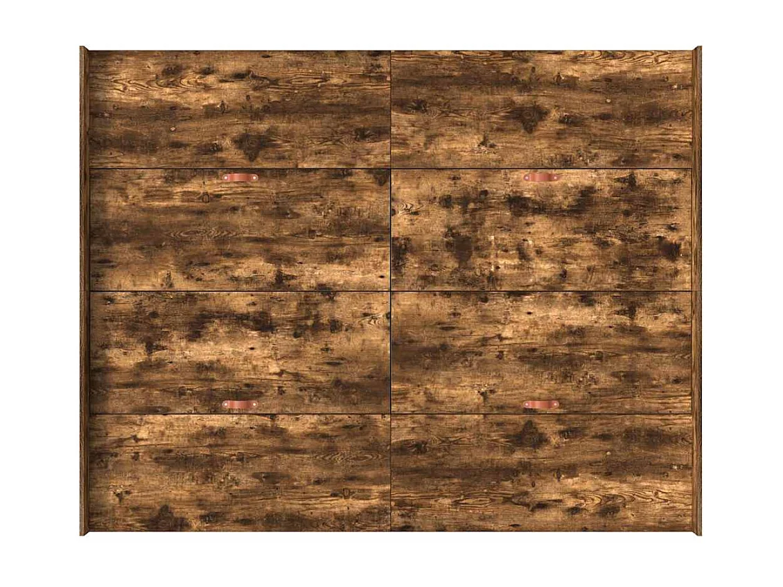 Cadre de lit avec rangement avec tiroir Chêne fumé 150 x 200 cm