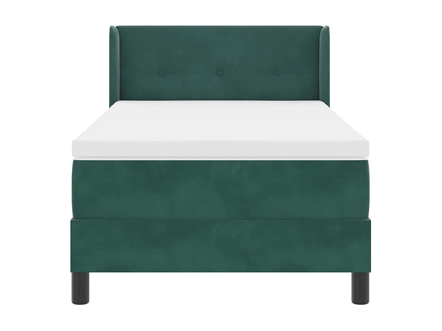 Cadre de lit avec matelas noir 100x200 cm en velours