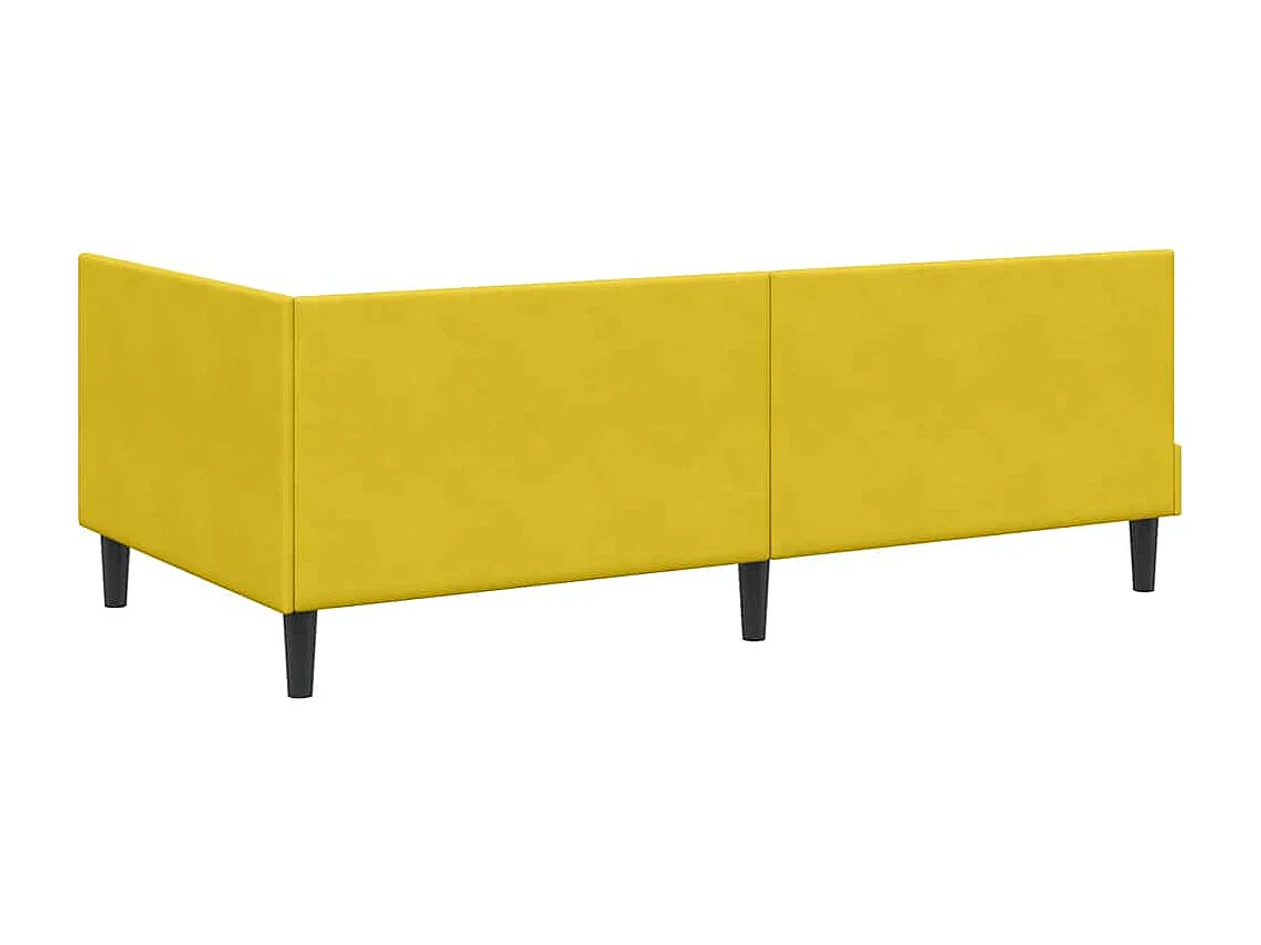 Cadre de lit d'angle Autre avec tête de lit Jaune 80 x 200 cm