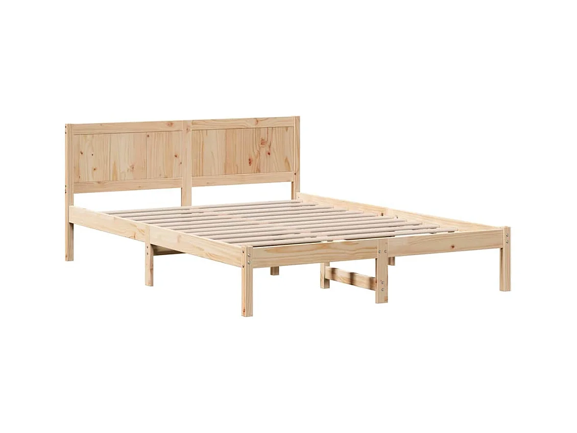 Estrutura da Cama Castanho 150 x 200 cm Madeira de pinho maciça
