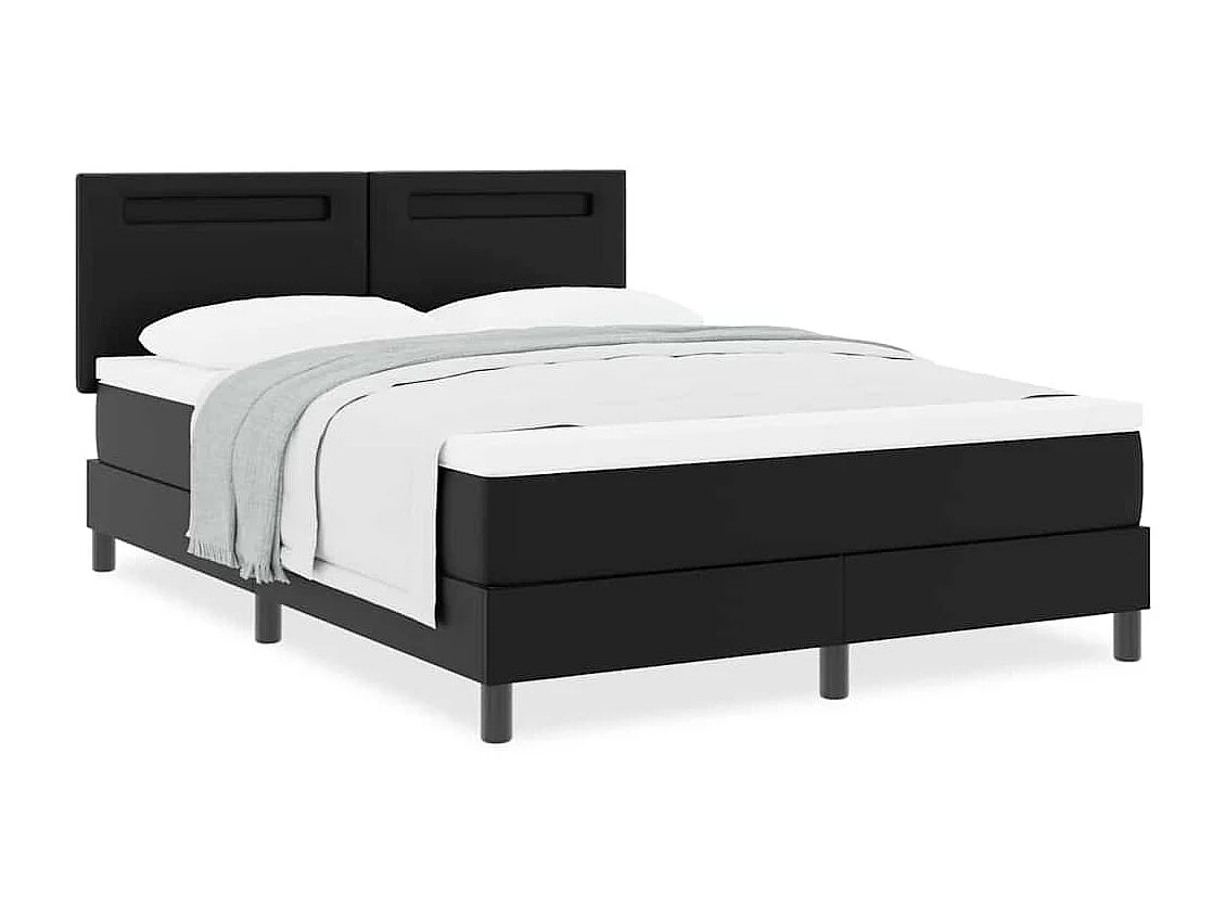 Estrutura de cama com colchão com colchão Preto 140 x 190 cm