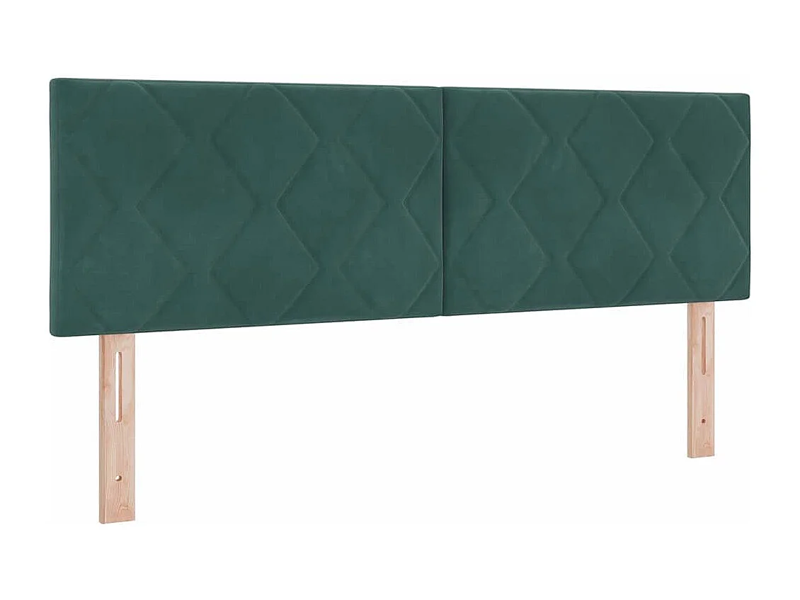 Cadre de lit avec matelas Vert foncé 160 x 200 cm Velours