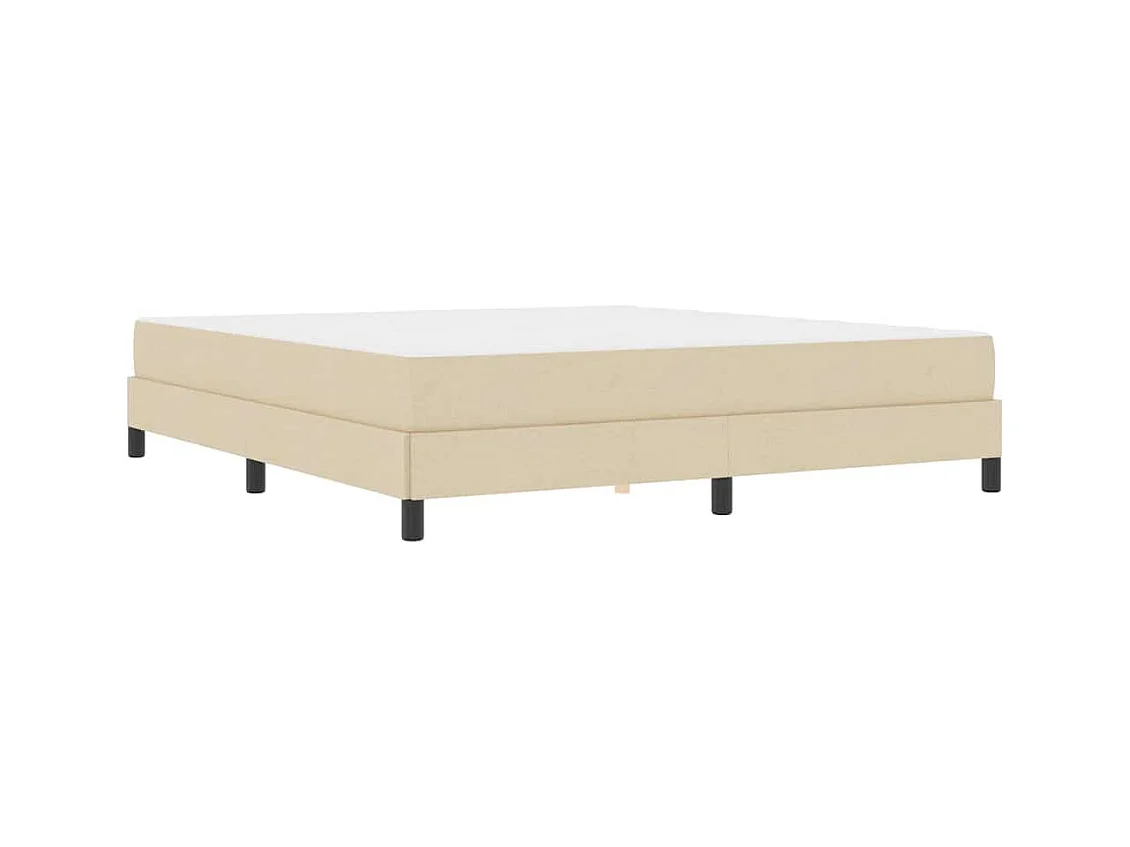 Cama Box com colchão Creme 180 x 200 cm tecido