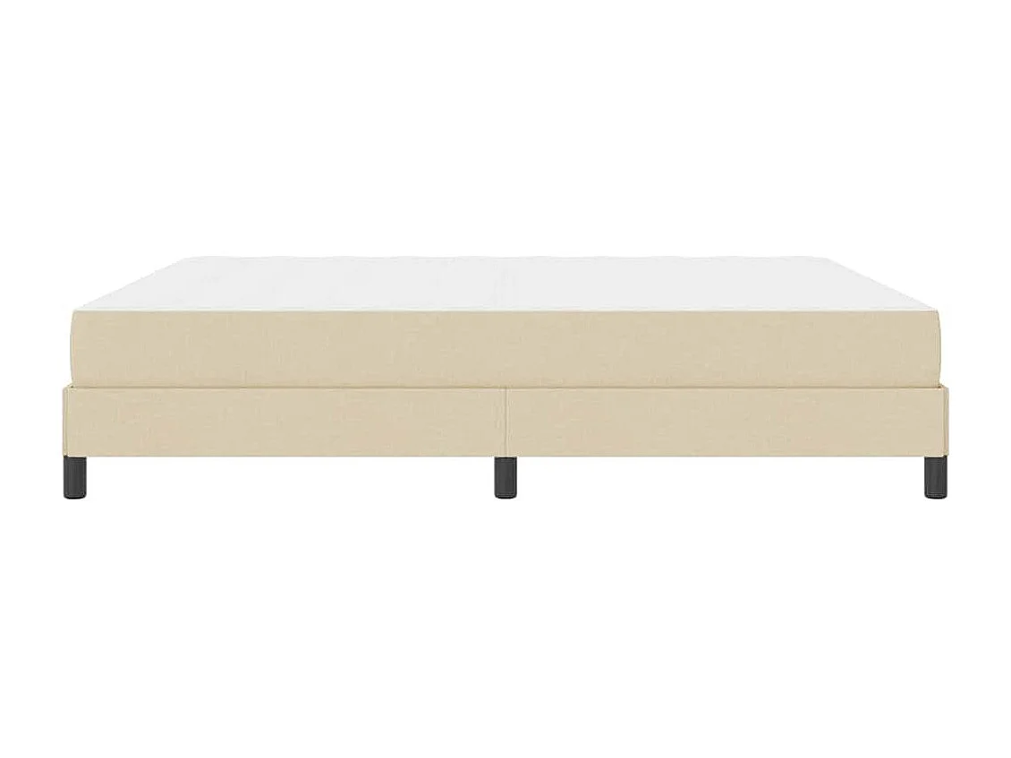 Cama Box com colchão Creme 180 x 200 cm tecido