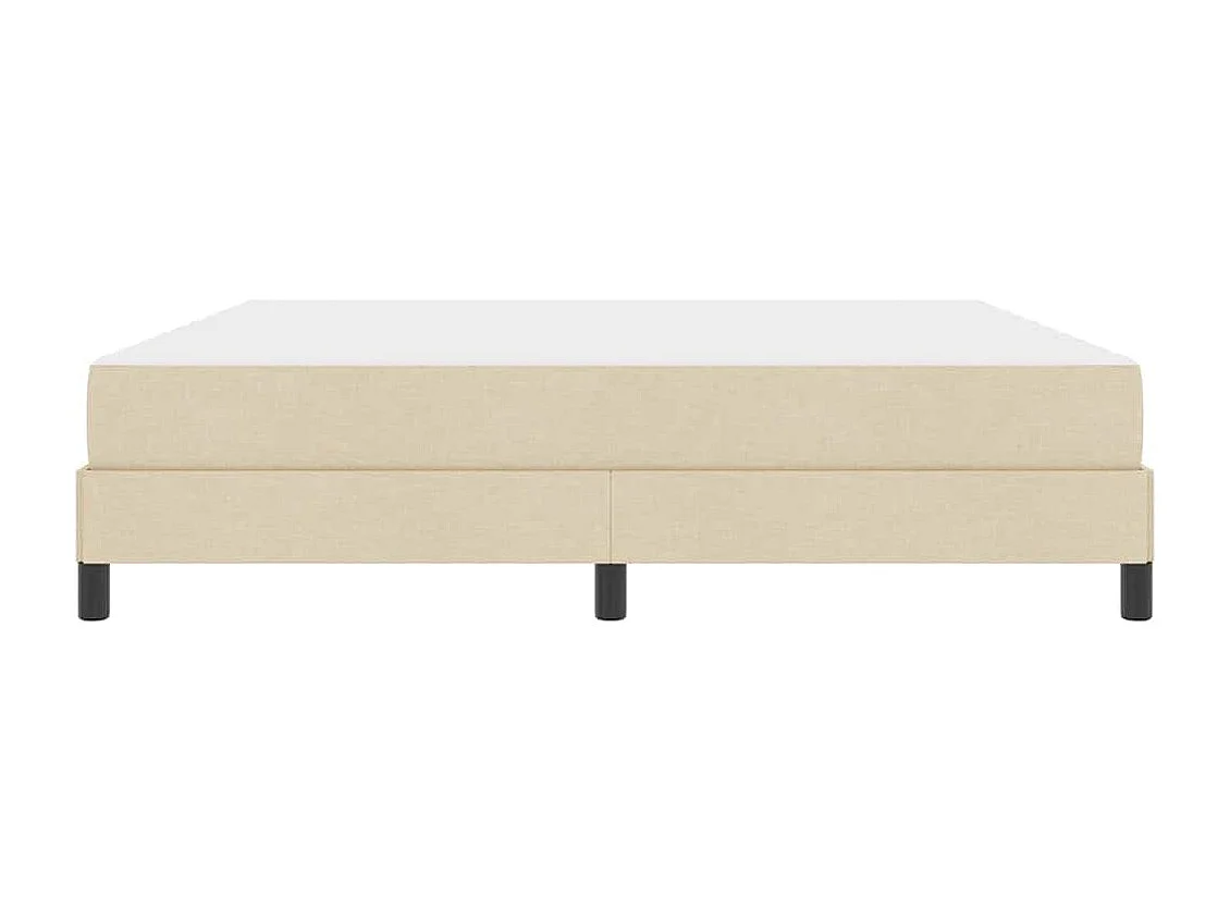 Cadre de lit avec matelas Crème 180 x 200 cm tissu