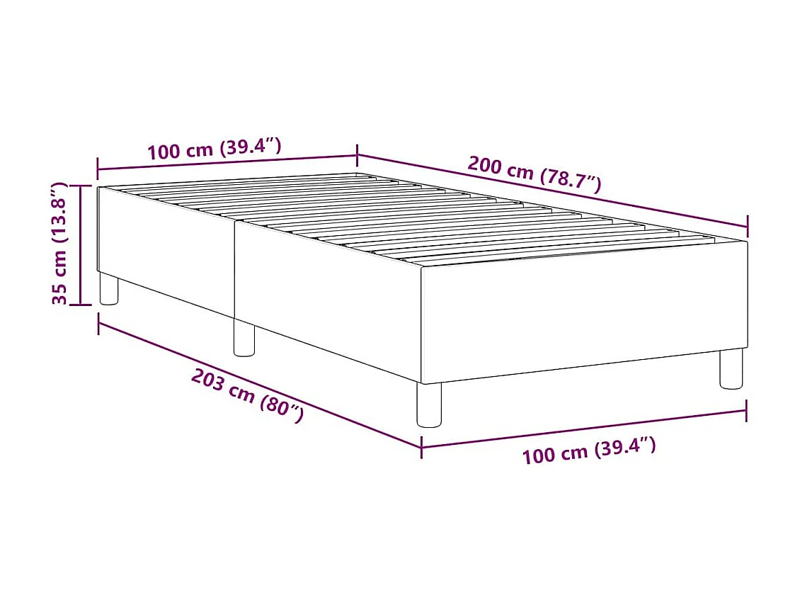 Cama Box Cinza Verde 100 x 200 cm Tecido de veludo côtelé