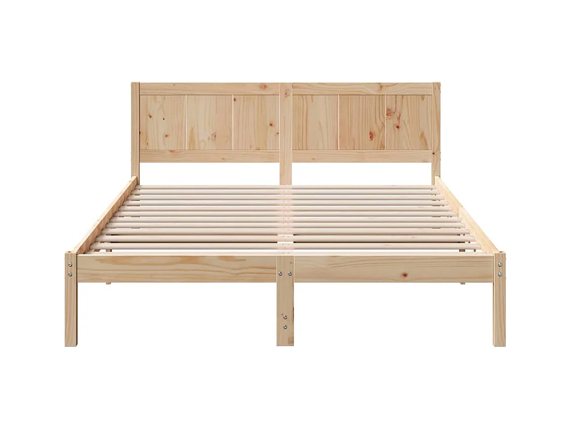 Cadre de lit Marron 160 x 200 cm Bois de pin massif