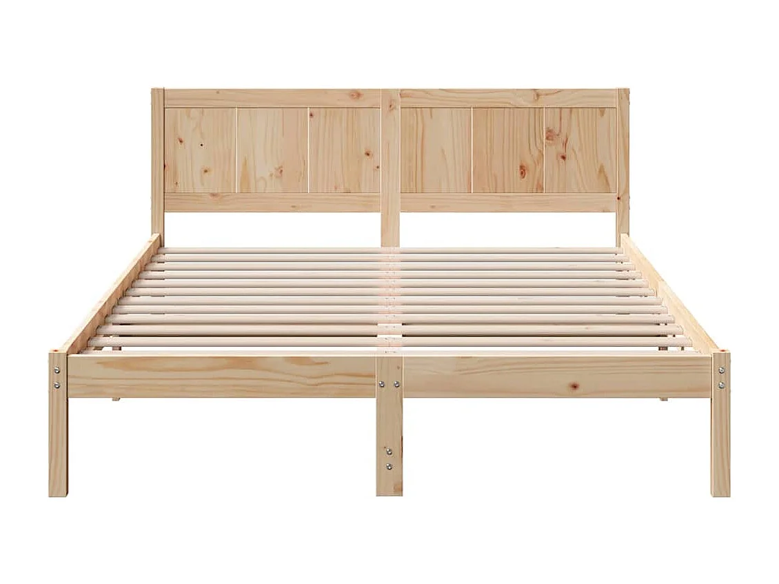 Cadre de lit Marron 160 x 200 cm Bois de pin massif