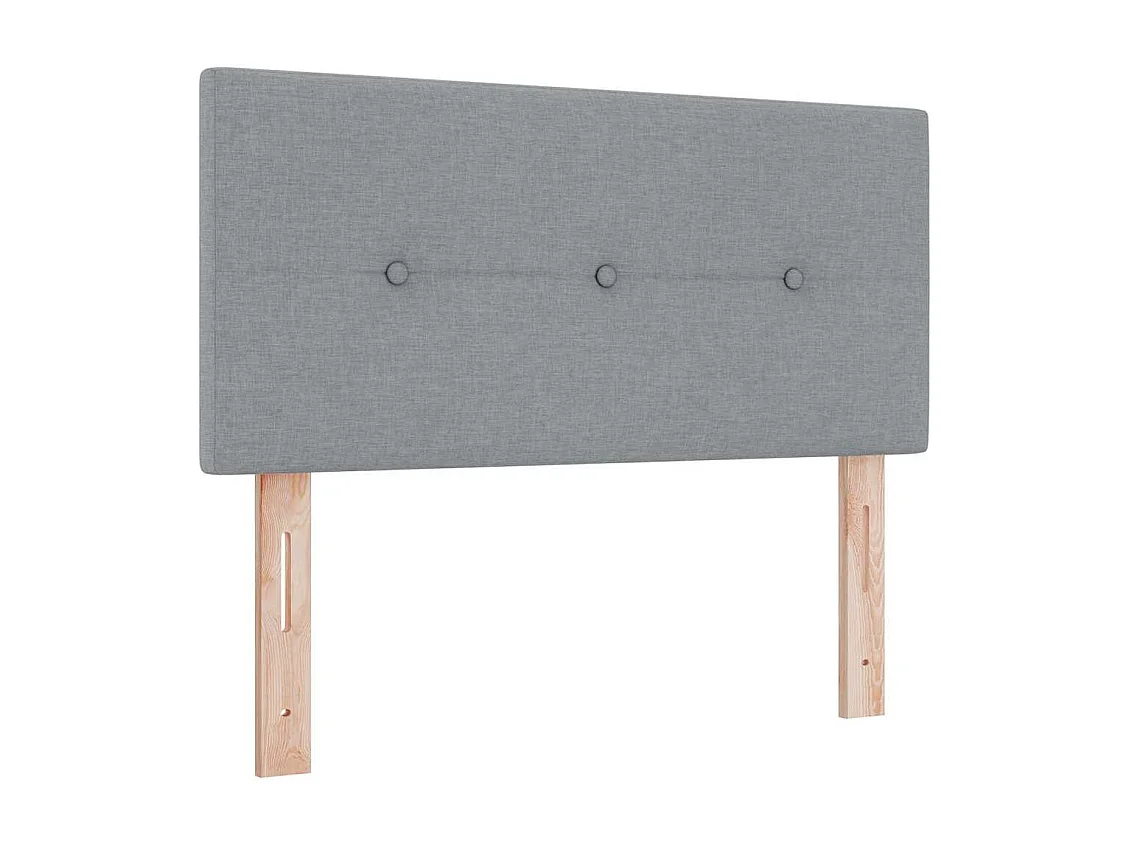 Cama box spring com colchão Cinzento-claro 80 x 200 cm tecido