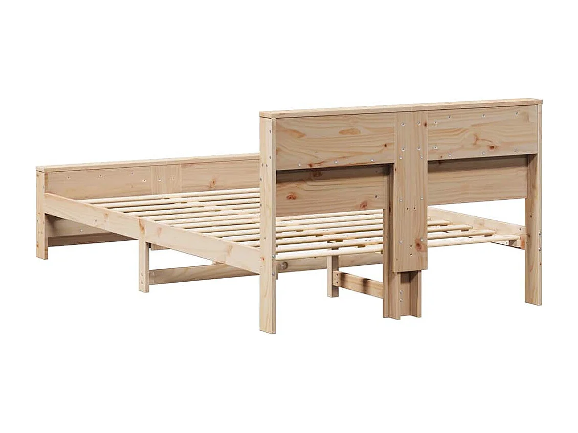 Estrutura da Cama Castanho 120 x 200 cm Madeira de pinho maciça