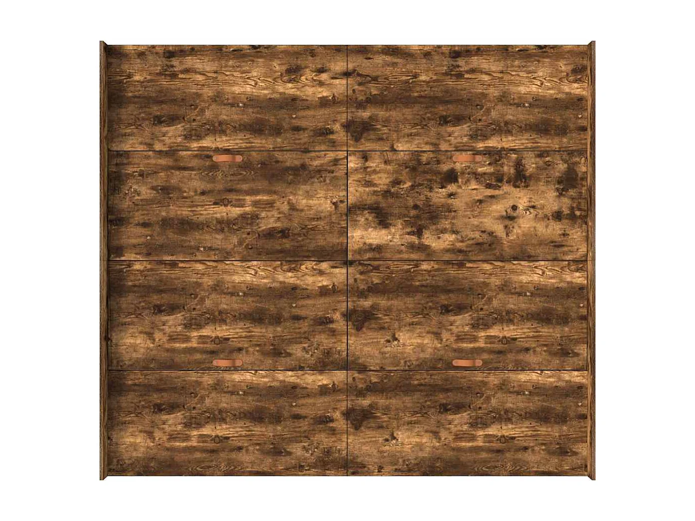 Cama con almacenamiento con cabecera Roble ahumado 200 x 200 cm