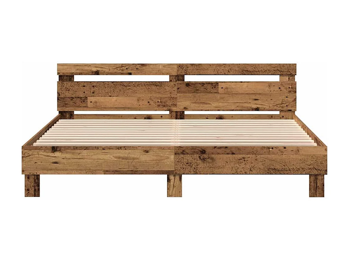 Cadre de lit Bois ancien 200 x 200 cm Bois d'ingénierie