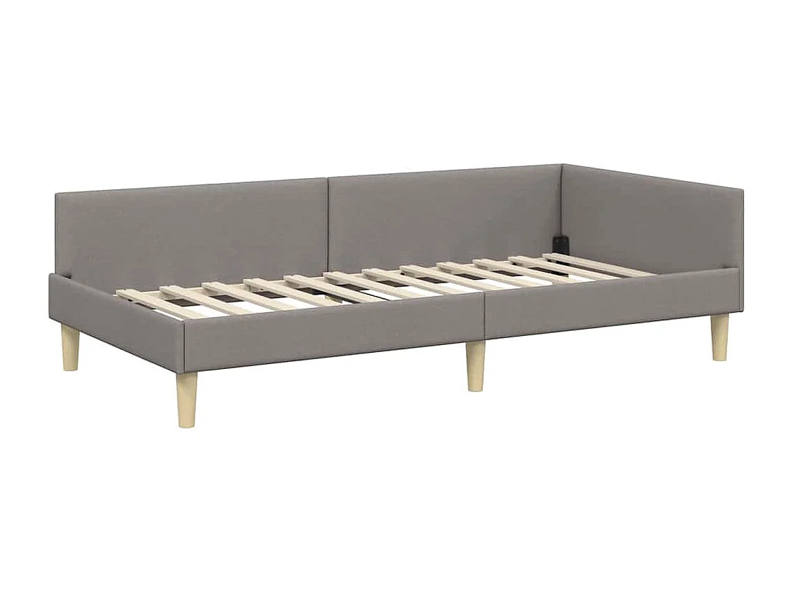Hoek Bed Frame Anders Taupe 80 x 200 cm Stof en Engineered Hout