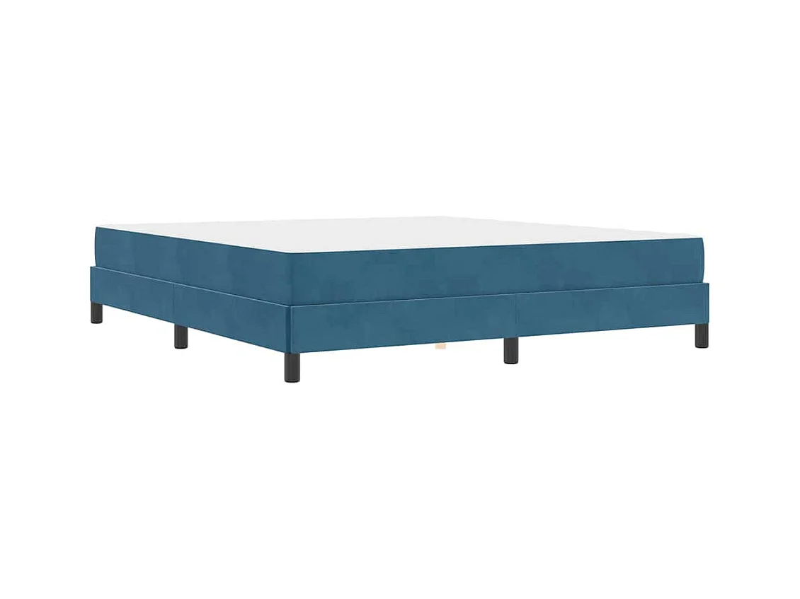 Cama box spring com colchão Azul Escuro 180 x 200 cm Veludo
