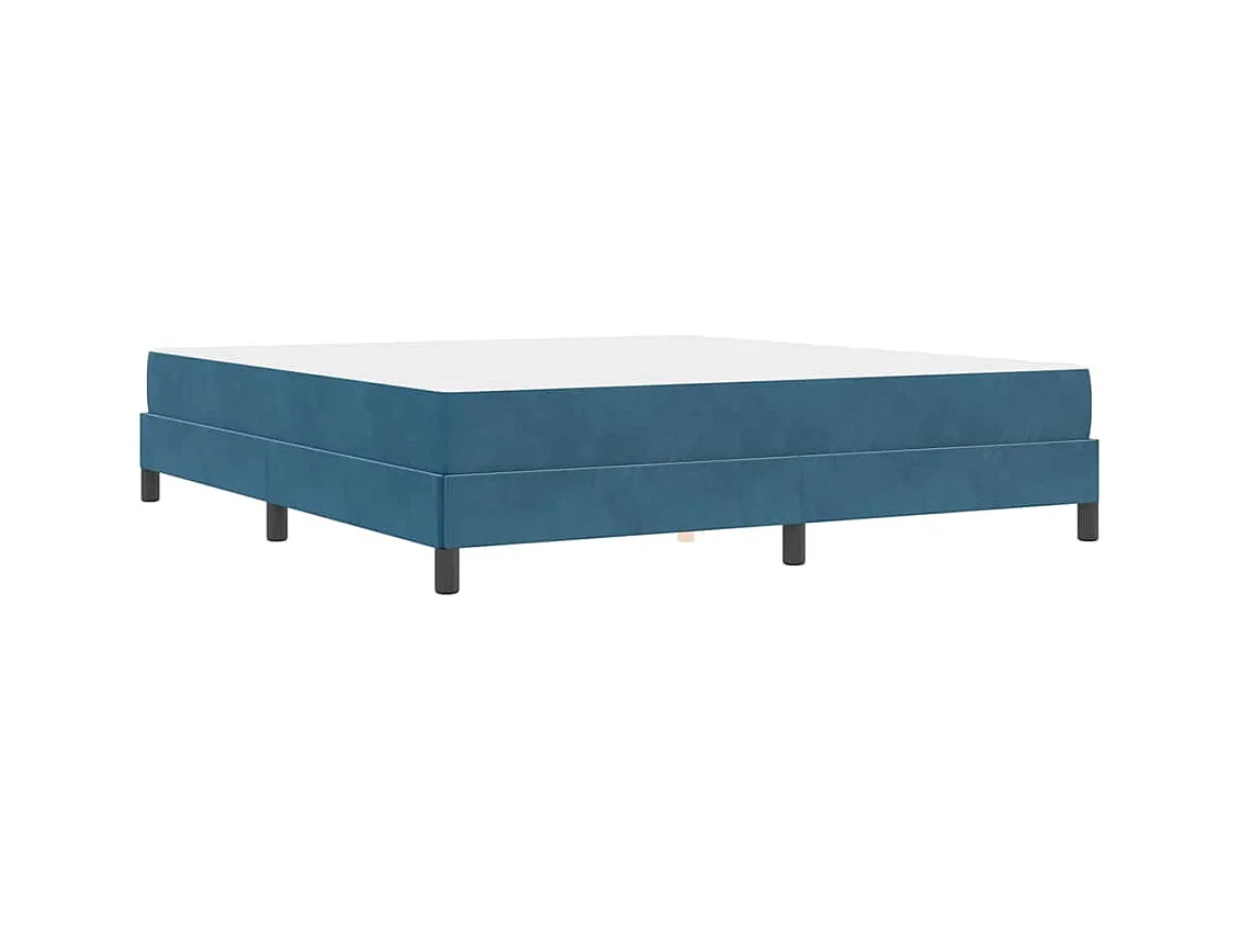 Cama box spring com colchão Azul Escuro 180 x 200 cm Veludo