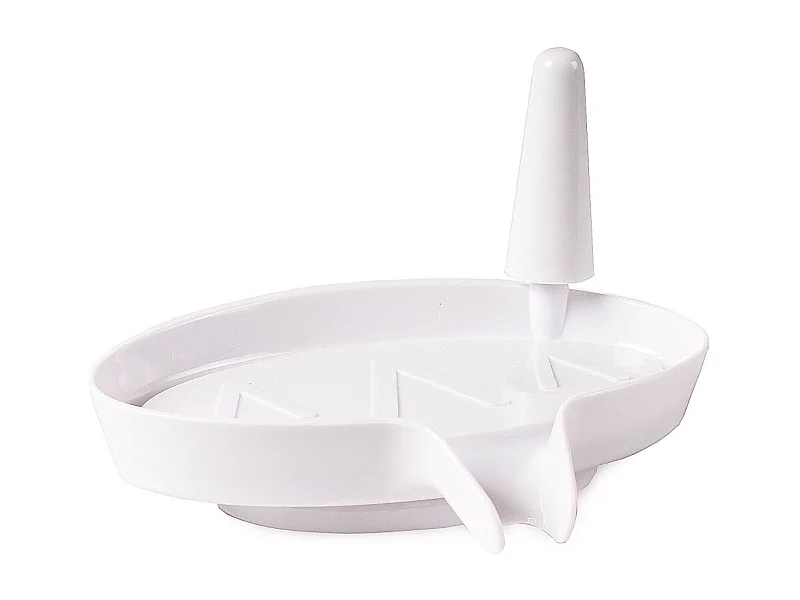 Porte savon blanc avec support bagues