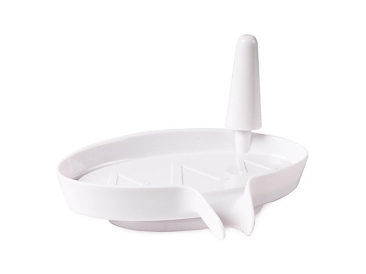 Porte savon blanc avec support bagues