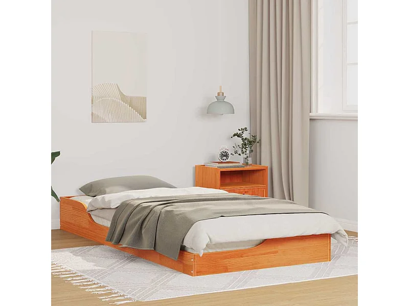 Bedframe Wasbruin 80 x 200 cm Massief grenenhout