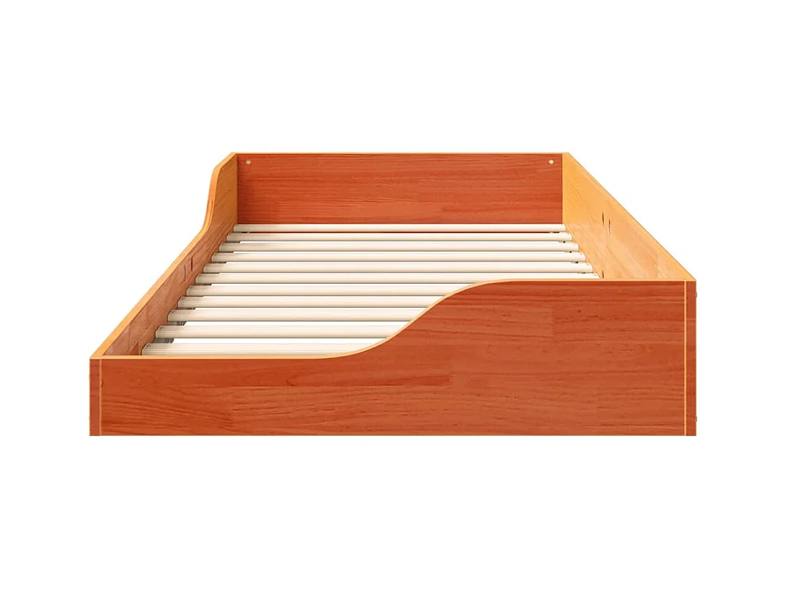 Estructura de cama Marrón cera 80 x 200 cm