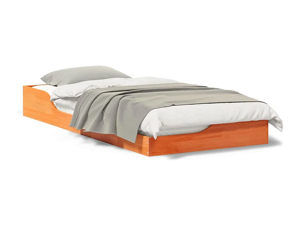 Bedframe Wasbruin 80 x 200 cm Massief grenenhout