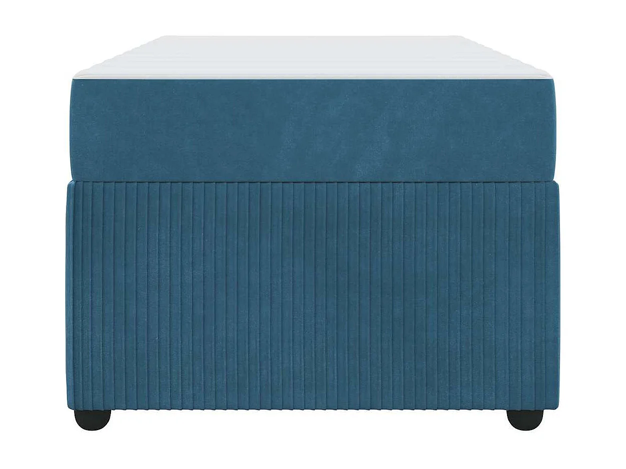 Estrutura de cama com colchão Azul 90 x 190 cm Veludo