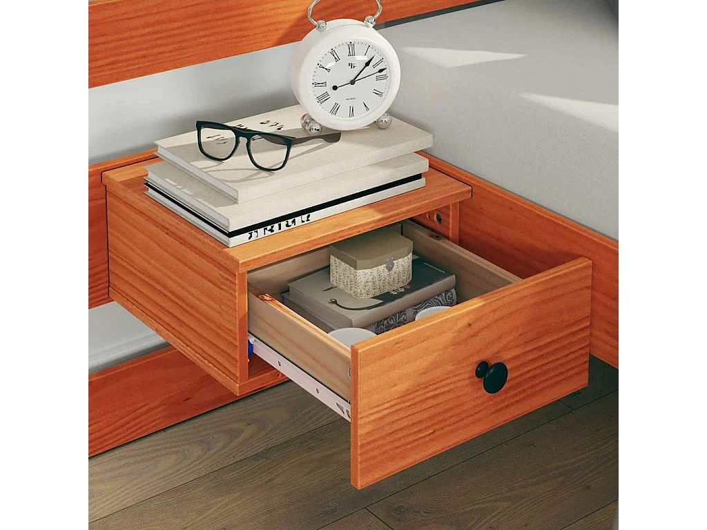 Cadre de lit Marron 150 x 200 cm Pin massif et pin massif