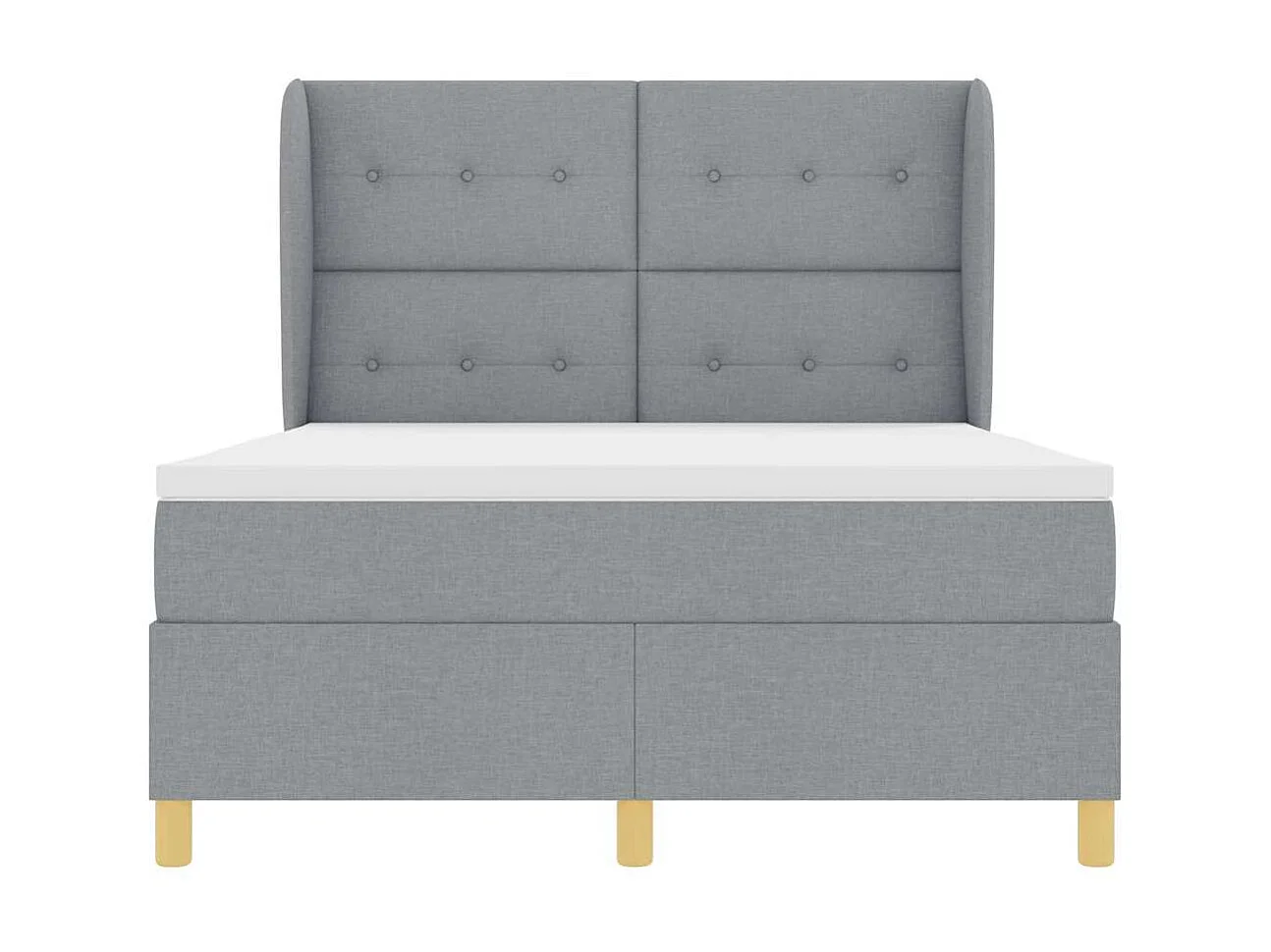 Cadre de lit avec matelas gris foncé 90x190 cm Gris clair