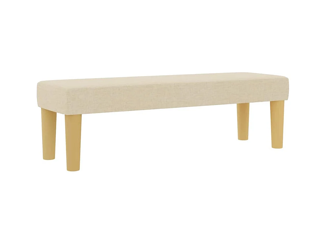 Cadre de lit avec matelas Crème 160 x 200 cm tissu