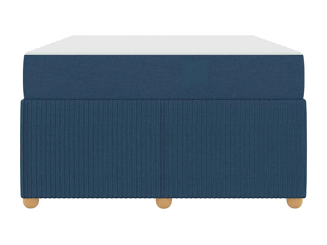 Cadre de lit avec matelas avec matelas Bleu 120 x 190 cm tissu