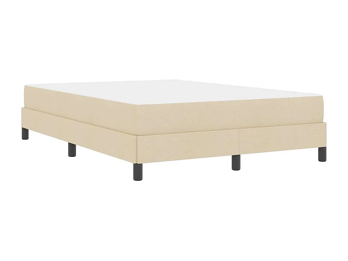 Cama Box com colchão Creme 160 x 200 cm tecido