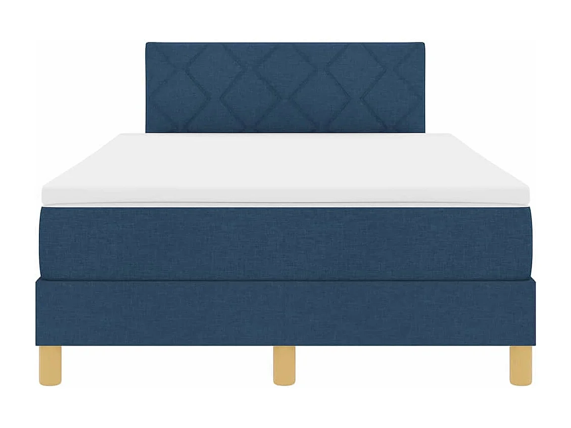Cama Box com colchão com cabeceira Azul 120 x 190 cm tecido