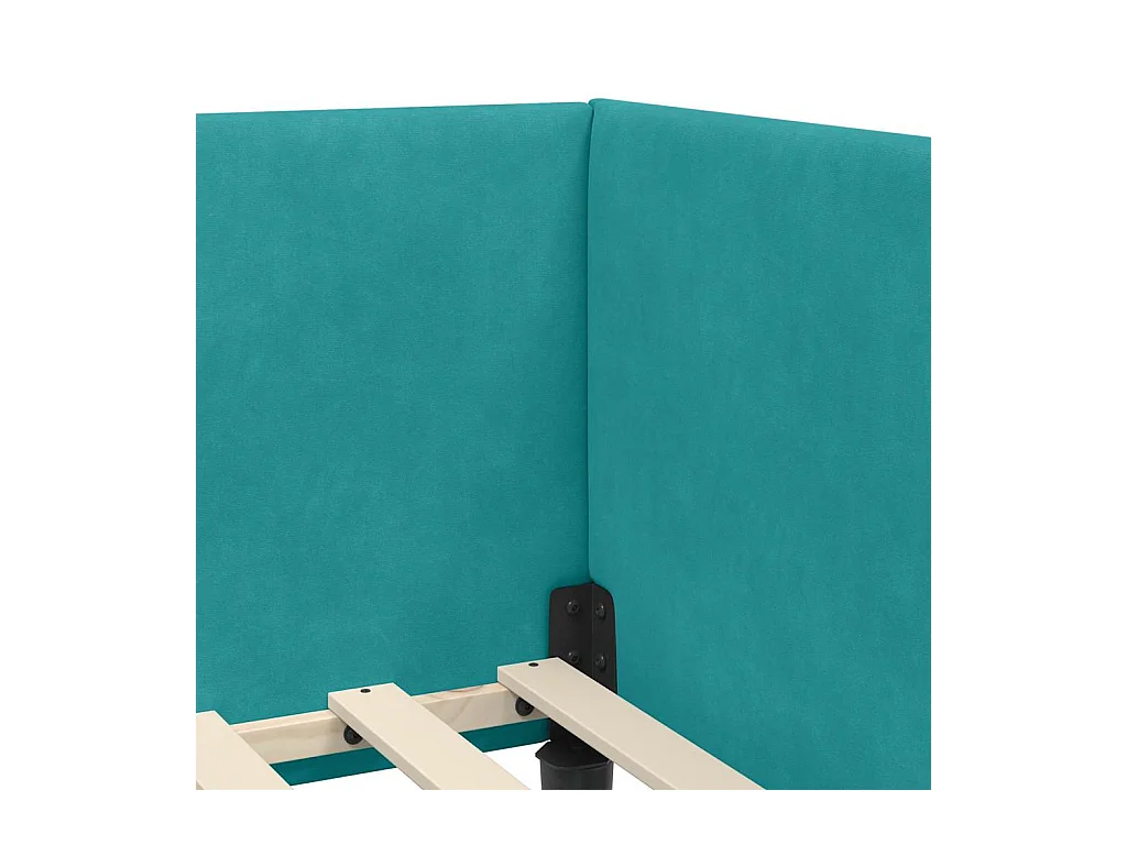 Cadre de lit d'angle Autre Turquoise 100 x 200 cm
