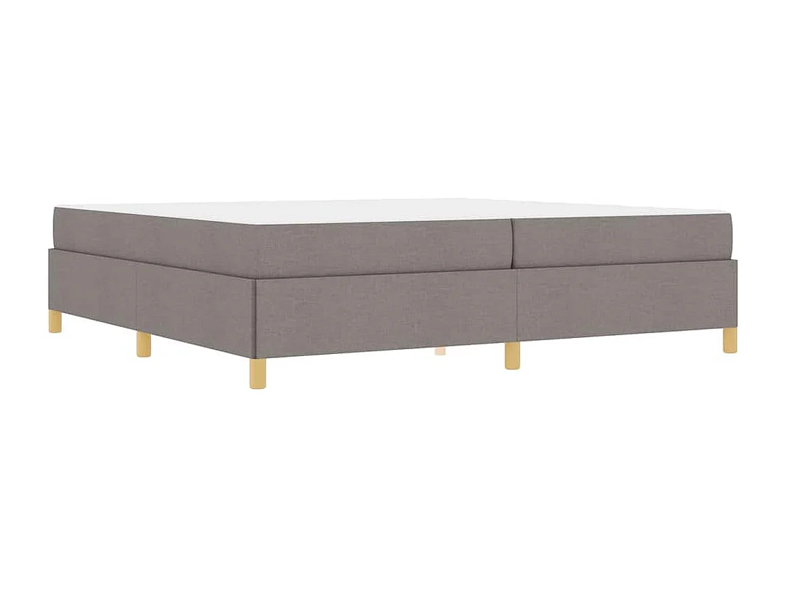 Cama Box com colchão Taupe e Branco 200 x 200 cm tecido