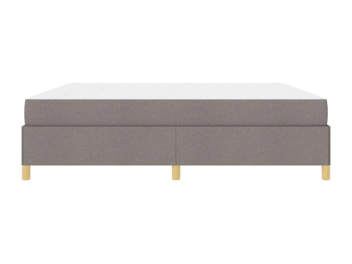 Cama Box com colchão Taupe e Branco 200 x 200 cm tecido