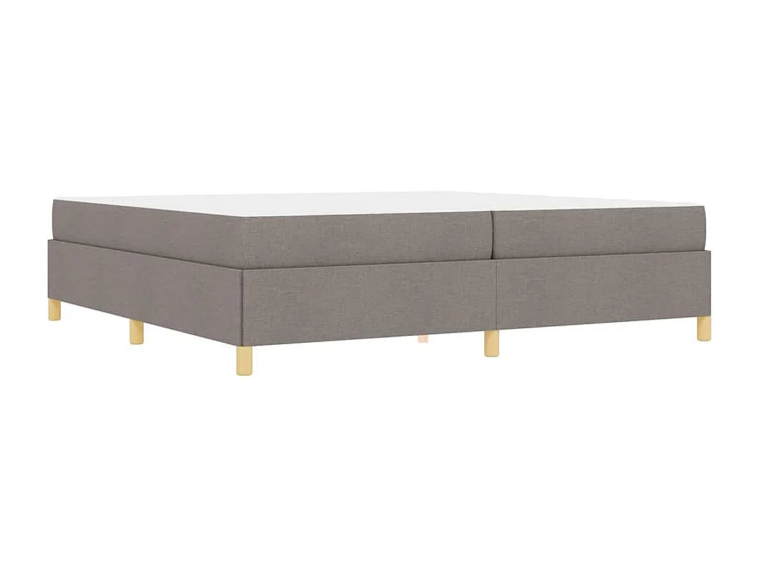 Cama Box com colchão Taupe e Branco 200 x 200 cm tecido