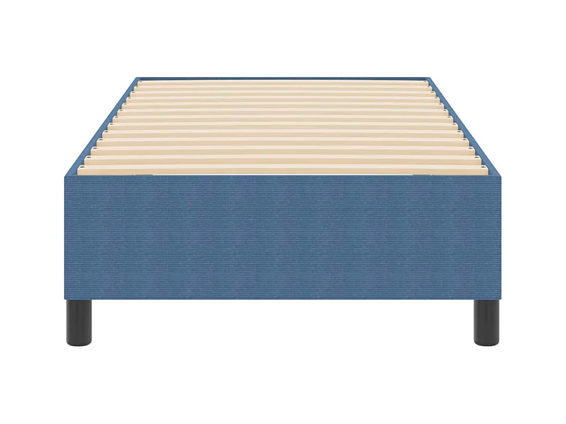 Cadre de lit Bleu 90 x 200 cm Tissu en velours côtelé