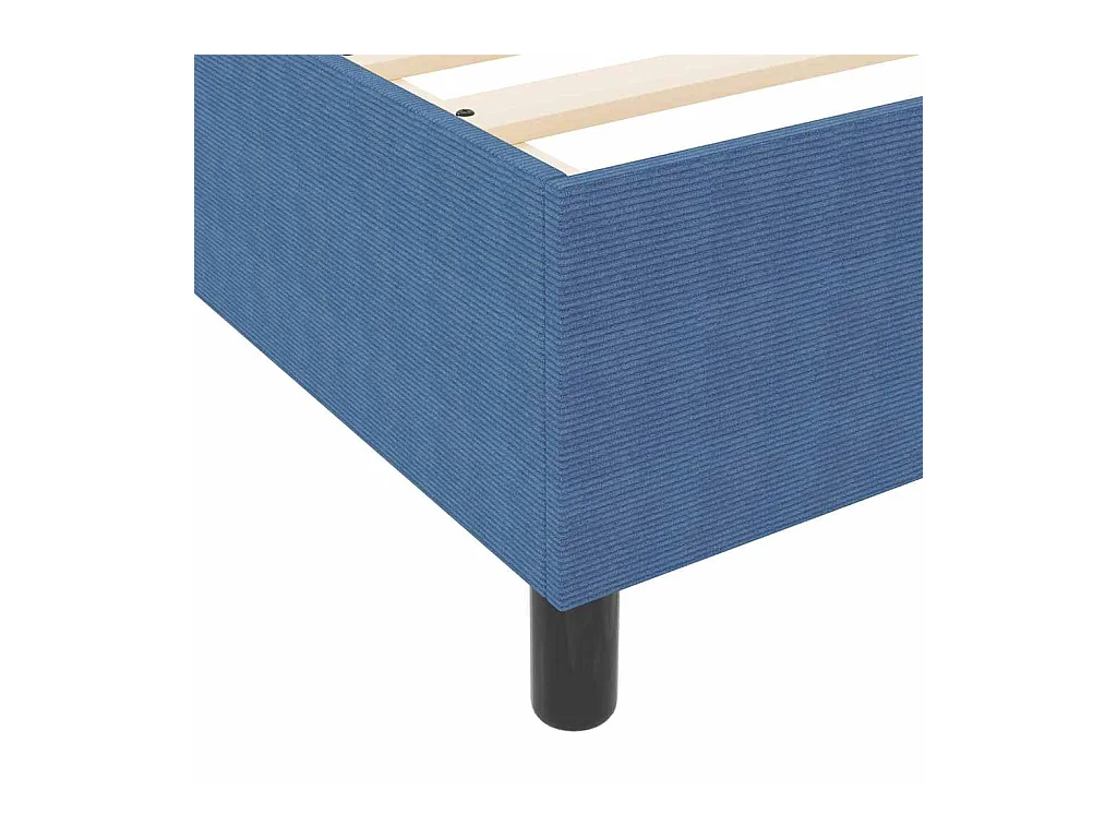 Cadre de lit Bleu 90 x 200 cm Tissu en velours côtelé