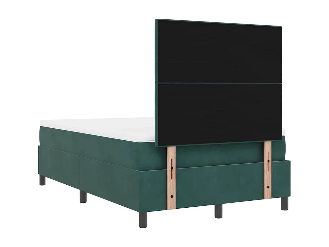 Cama tipo Box Spring Verde oscuro 120 x 200 cm Terciopelo