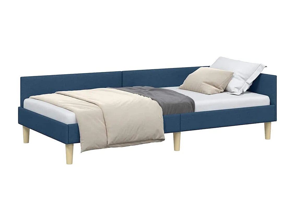 Estructura de cama en esquina Otro Manual Azul 80 x 200 cm