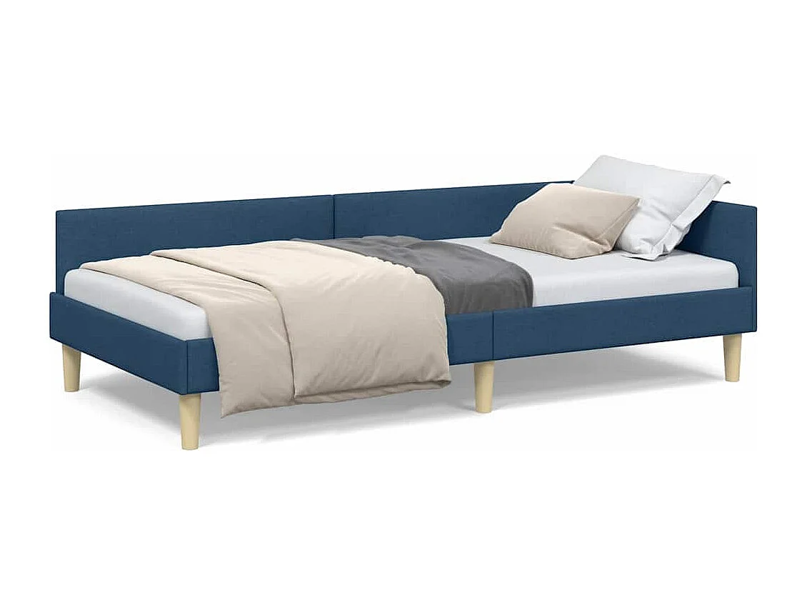 Estructura de cama en esquina Otro Manual Azul 80 x 200 cm