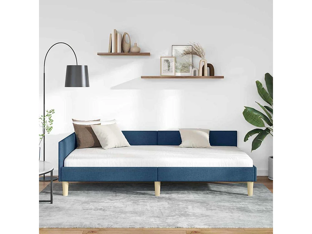 Estructura de cama en esquina Otro Manual Azul 80 x 200 cm