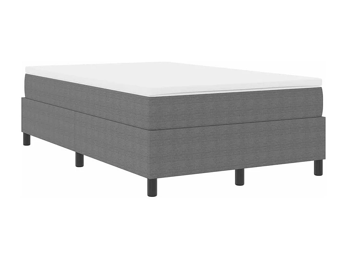 Cama Box Cinzento-claro 120 x 190 cm Tecido de veludo côtelé