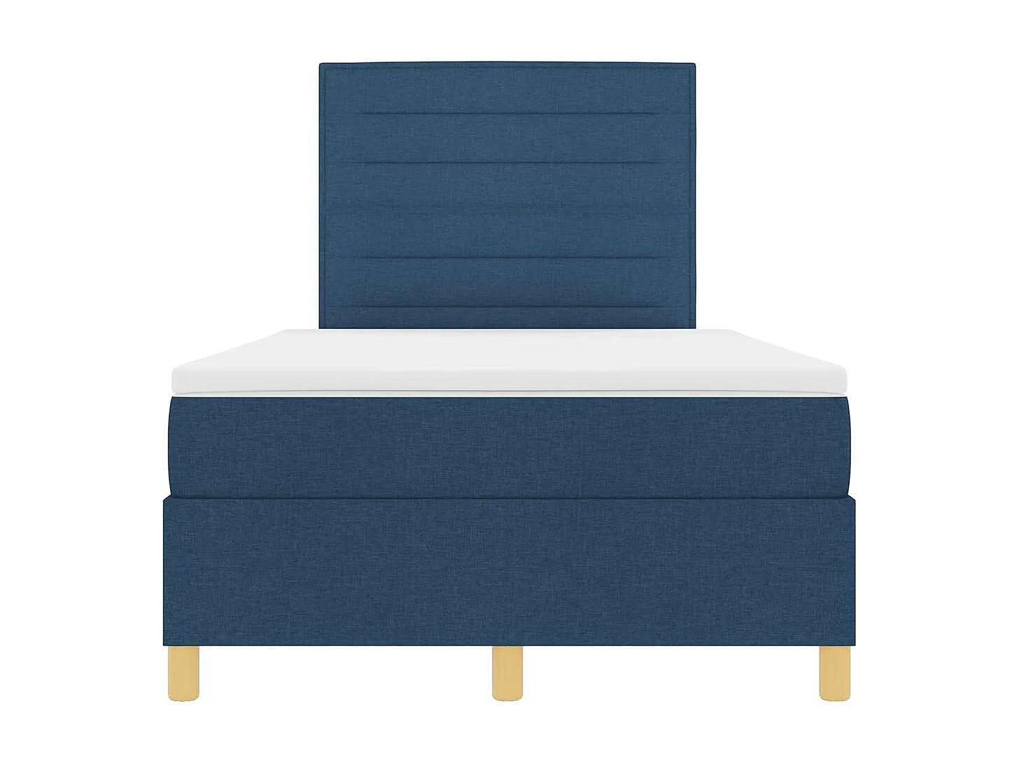 Cama tipo Box Spring con colchón Azul 120 x 200 cm tela