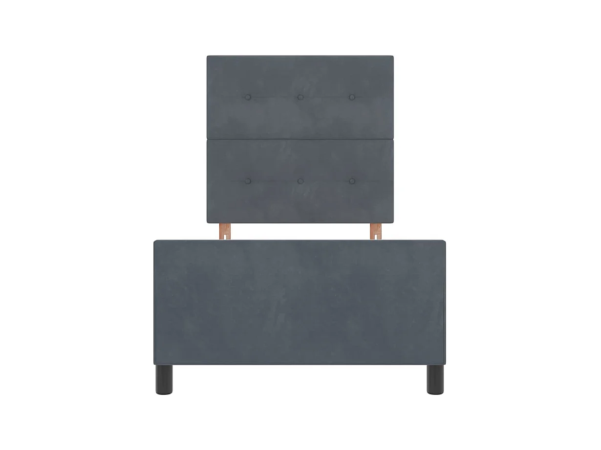 Estructura de cama Gris oscuro 80 x 200 cm Terciopelo