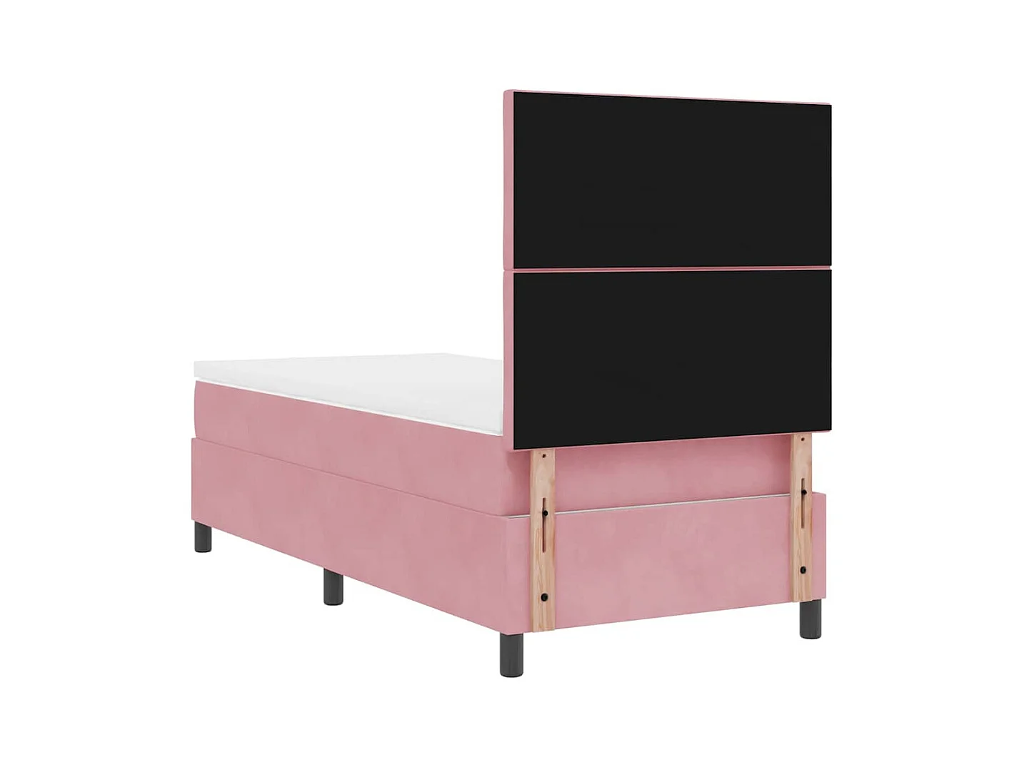 Cadre de lit avec matelas Rose 100 x 200 cm Velours
